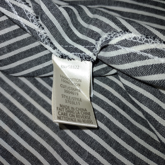 NWT Max Studio Stripe Button Front Cotton Skirt - Picture 3 of 4